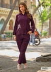 Zaira By Clysi Viscose Silk Thread & Handwork Co Ord Set
